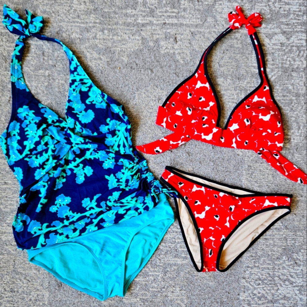 Ladies swimwear - (2) two piece ensembles size S